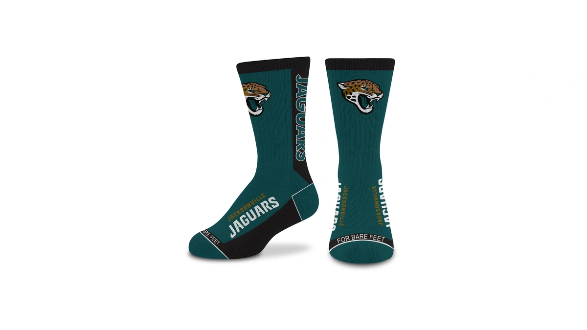 For Bare Feet Nfl Jacksonville Jaguars Mvp Crew Sock Team