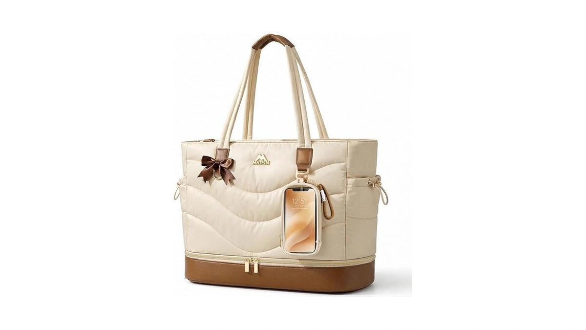 Matein College Puffer Tote Bag For Women & Girls With