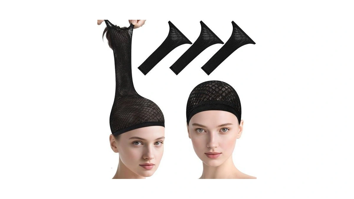 Extra Long Hair Net For Wigs, Non-slip Black Wig Caps