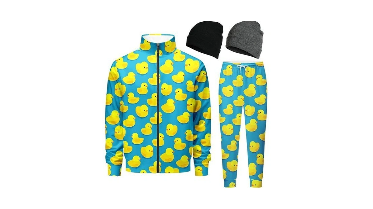 Nosirhoc Men's Tracksuits Duck Sweatsuits 70s 90s 80s Outfit For