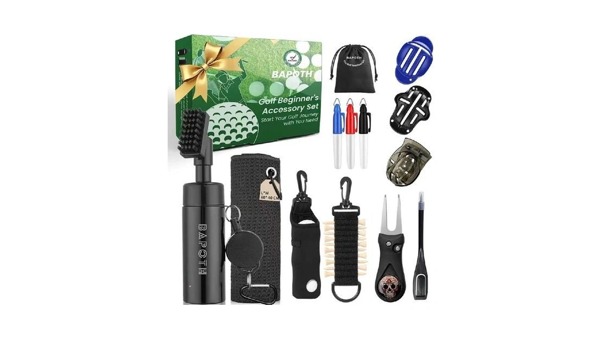 Bapoth 9-in-1 Golf Accessories For Beginner, Golf Club Cleaner, Golf