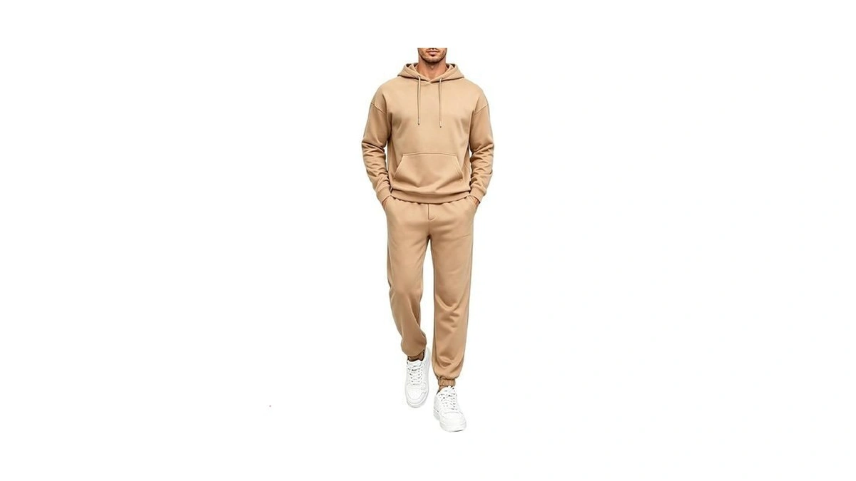Linmyzai Off White Men's Tracksuits Set Long Sleeve Jogging Sweatsuits