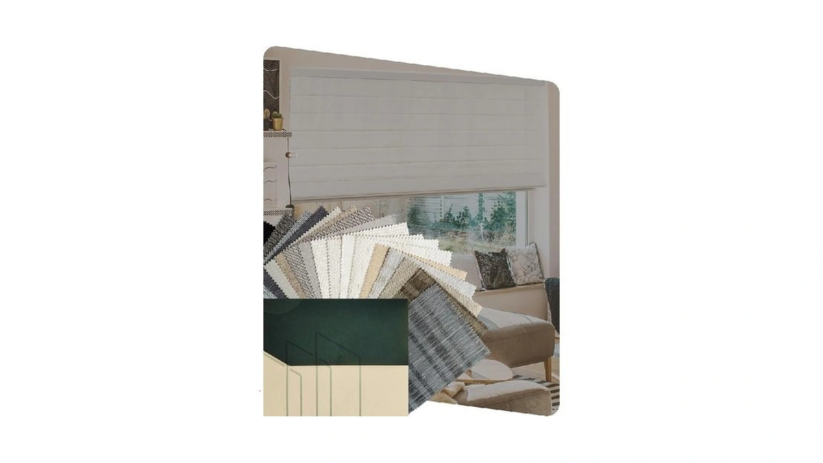 Yoolax Motorized Roman Shades, Multicolor Fabric Samples