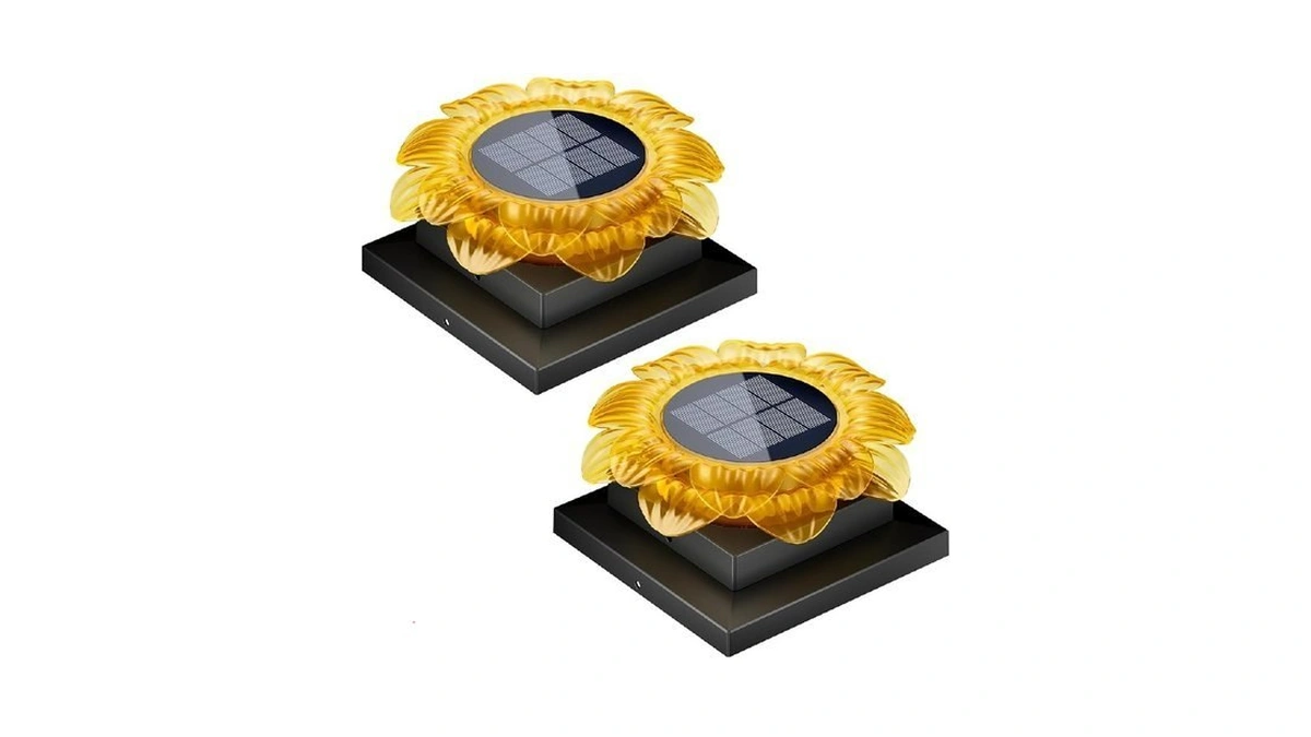 Viewsun 2 Pack Solar Post Cap Lights Outdoor，fence Solar Powered