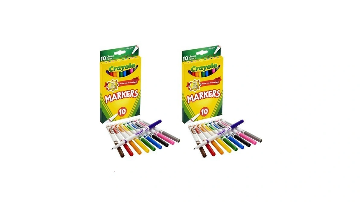 Crayola Markers Fine Line 10 Count (pack Of 2)