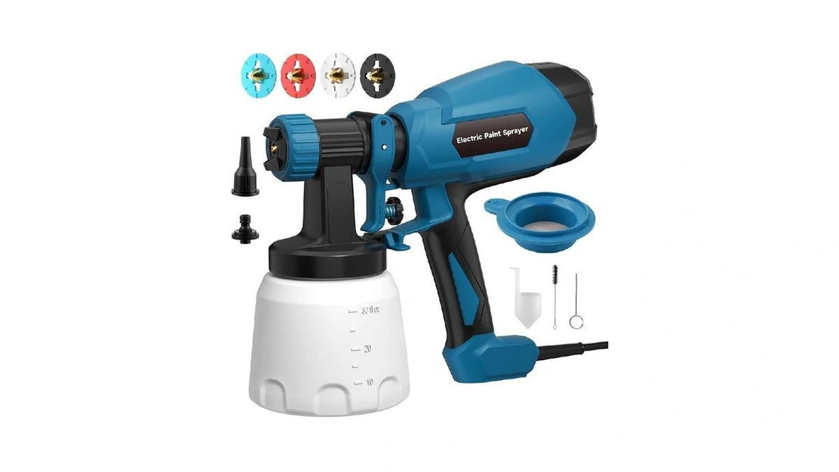 Wibentl Paint Sprayer, Electric Spray Paint Gun, 3 Modes &