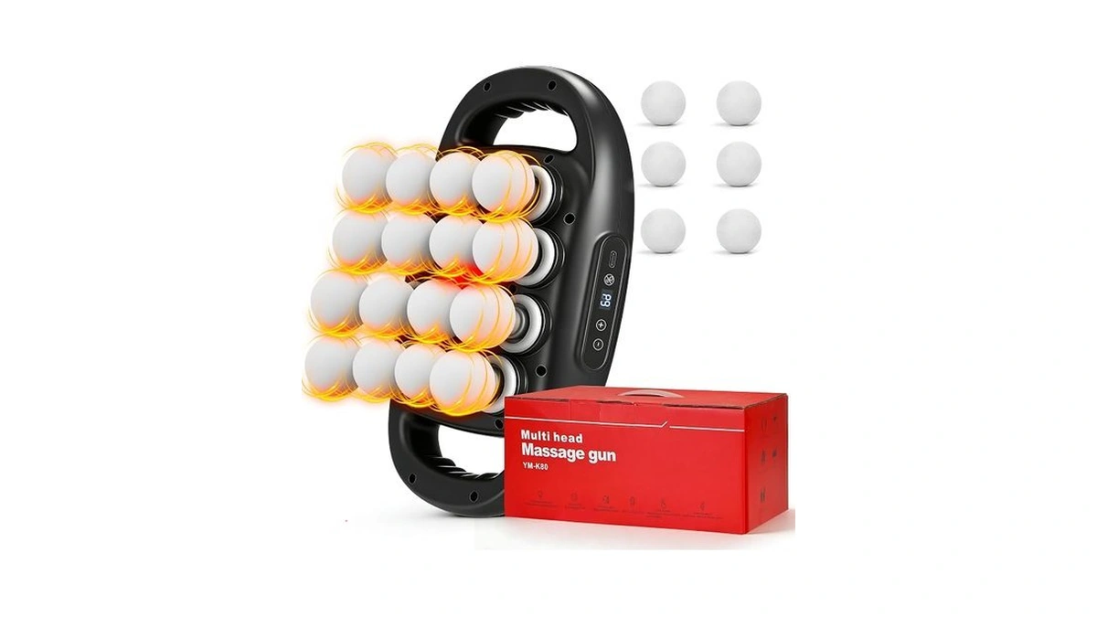 Weeixpti Upgraded 16 Head Massage Gun Set, 2600mah Portable Quiet