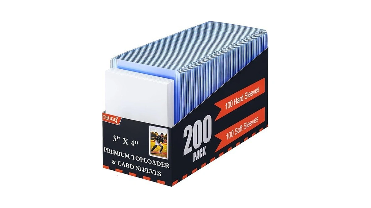 Trugq 200 Card Sleeves Toploads For Cards,3" X 4" Baseball