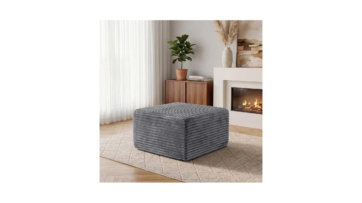 28” Boneless Couch Ottoman Modular Sectional Corduroy Cloud Sofa Foot