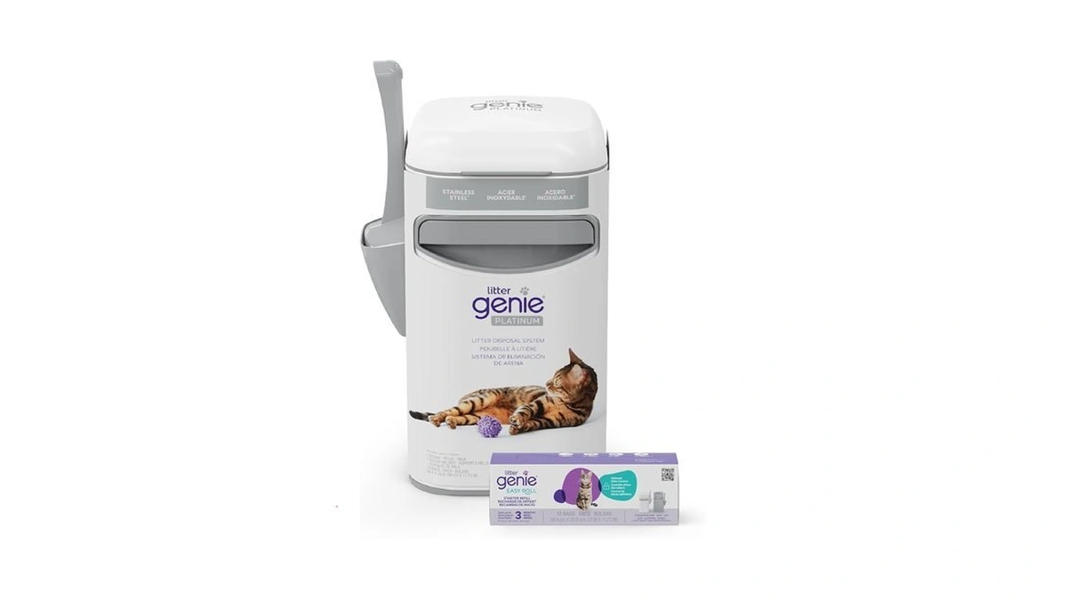 Litter Genie Platinum Pail Made Of Durable Stainless Steel Includes