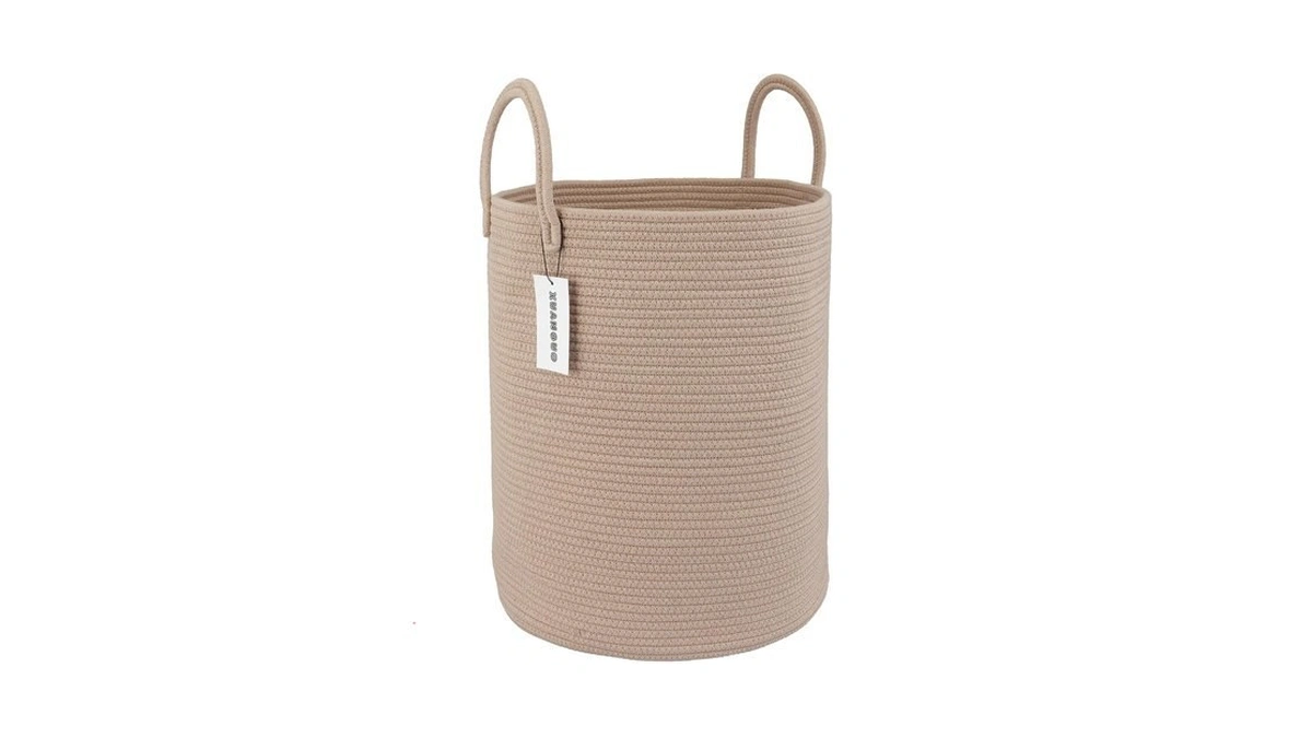 Xuanguo Cotton Rope Laundry Basket Hamper For Clothes Woven Storage