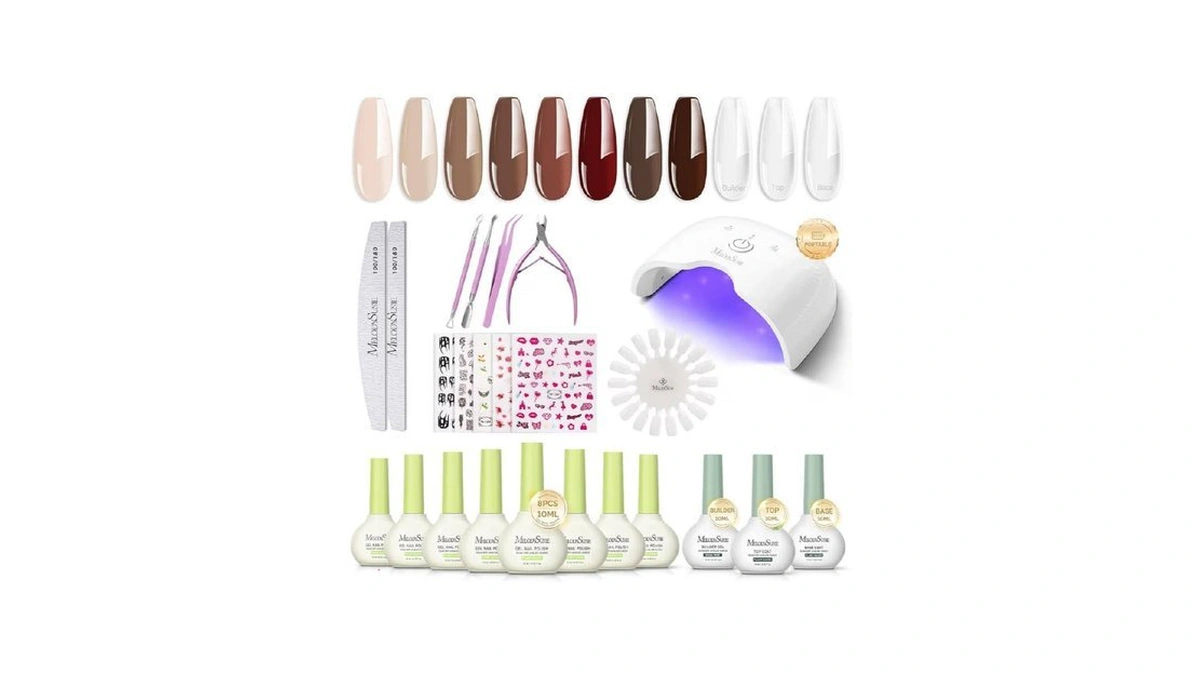 Melodysusie Gel Nail Kit With P-art06g Cordless Uv Lamp Rechargeable