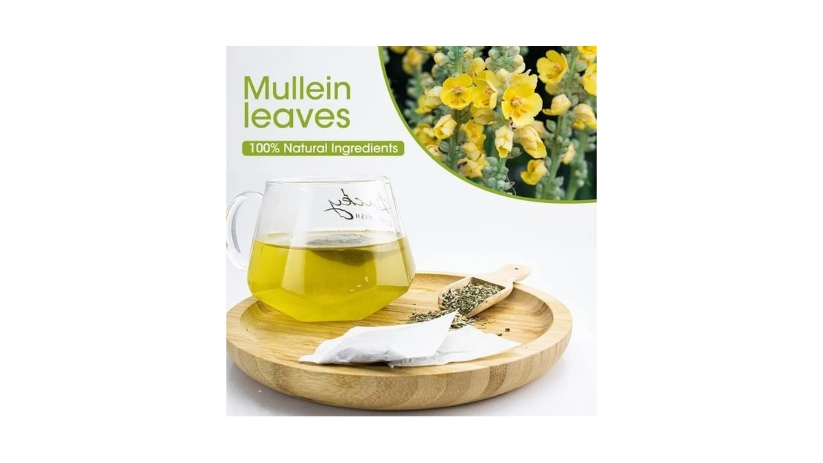 Mullein Tea Bags For Lung & Respiratory Wellness Support, Throat