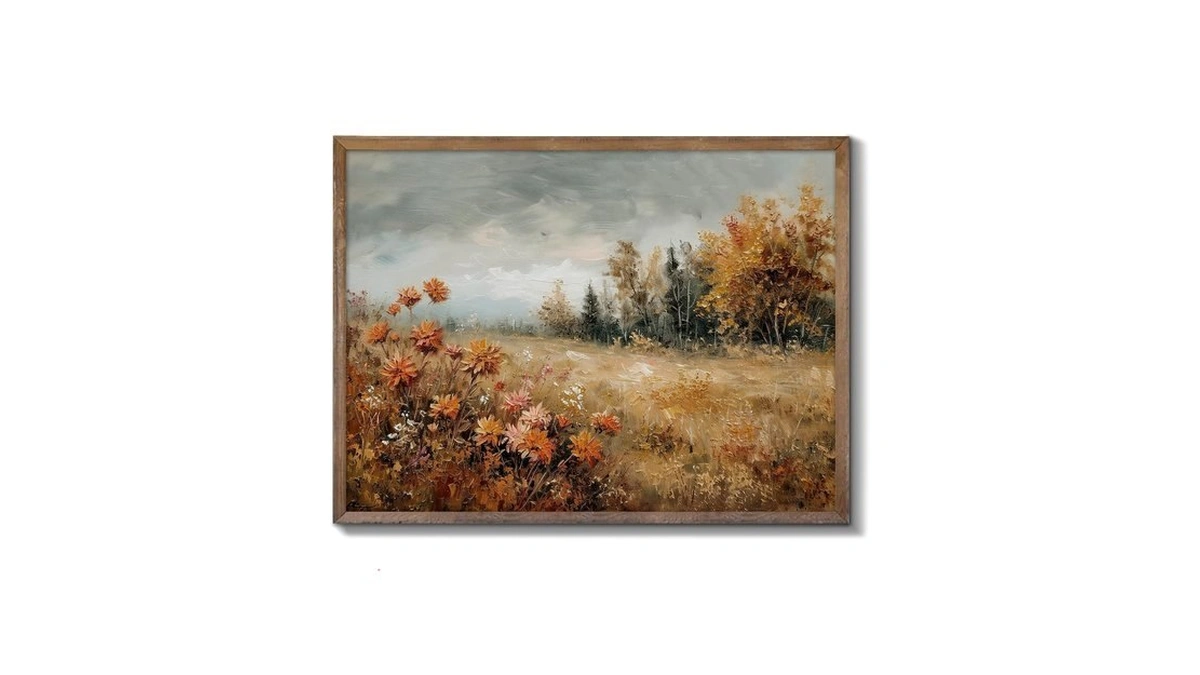 Xocuui Unframed Canvas Wall Art Vintage Decor, Landscape Wall Art,