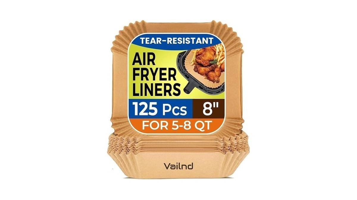 Air Fryer Paper Liners, 125pcs Parchment Paper, Air Fryer Liners