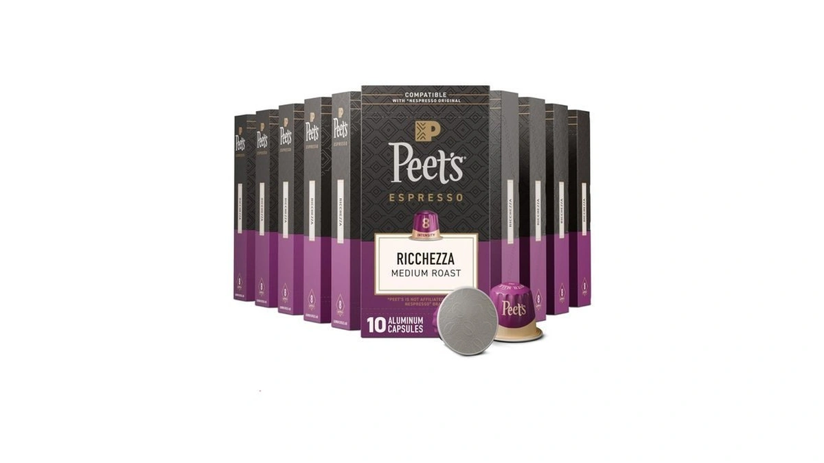Peet's Coffee, Medium Roast Espresso Capsules, Compatible With Nespresso Original