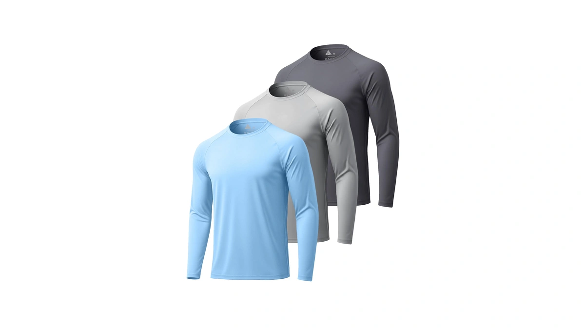 Zity 3 Pack Mens Long Sleeve Shirt Upf 50+ Hiking