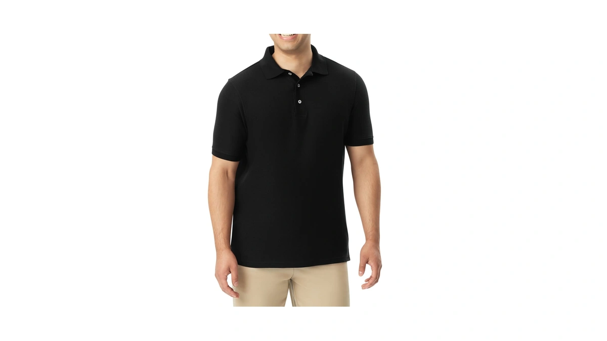 French Toast Unise Sleeve Pique Polo Shirt Bl...