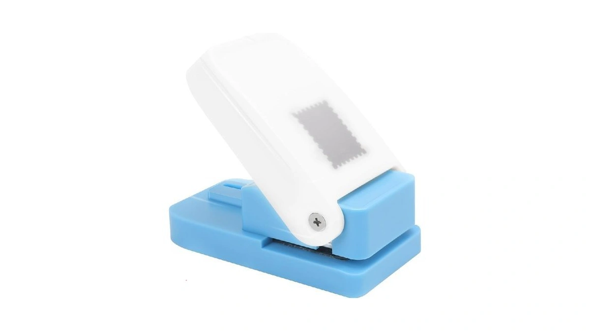 Stamp Puncher Rectangular Postage Stamp Punch,1x0.8inch Lever Action Stamp Cutter