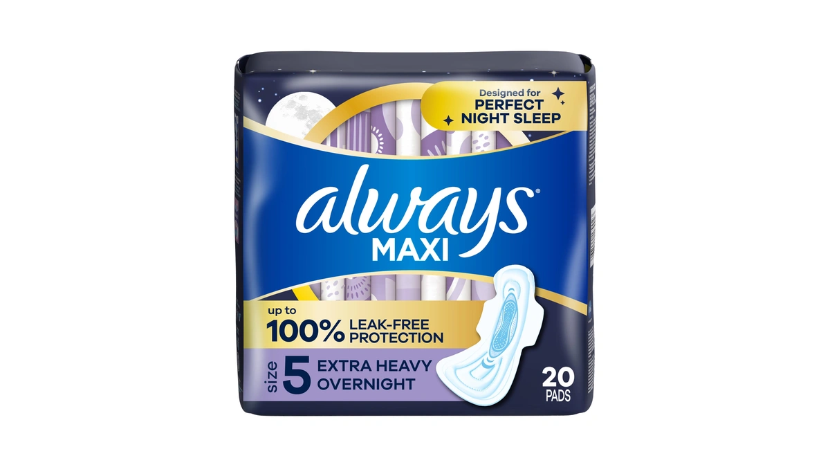Always Maxi Feminine Pads For Women, Size 5 Extra Heavy