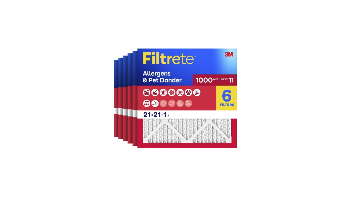 Filtrete 21x21x1 Air Filter, Merv 11, Mpr 1000, Allergens &