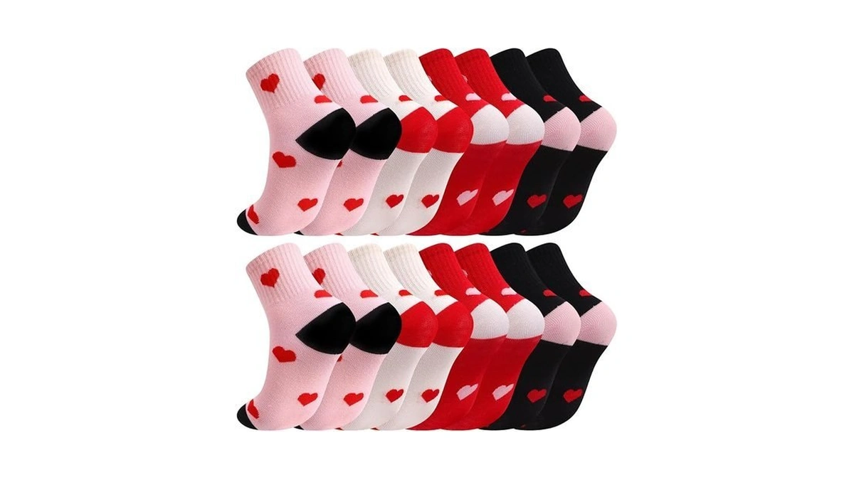 Jspupifip 8 Pairs Kids Girls Crew Athletic Socks Pink Beige