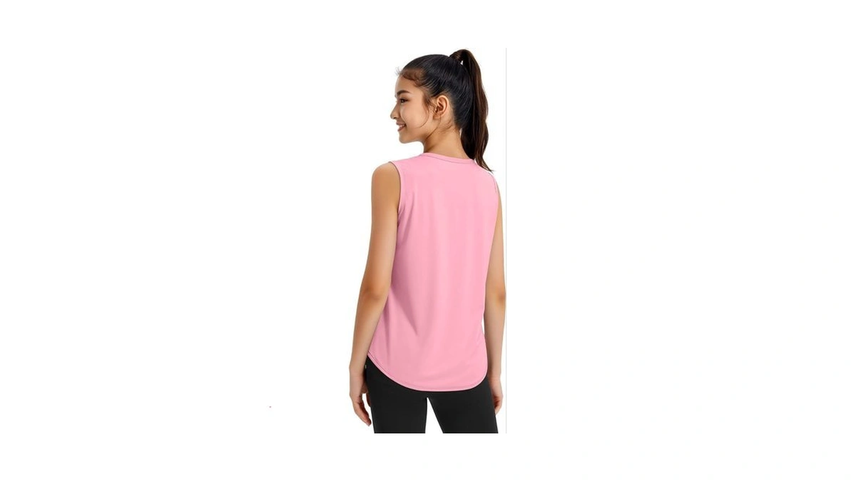 Jocmic Girls Tank Tops, Quick Dry Kids Athletic Shirts, Upf50+