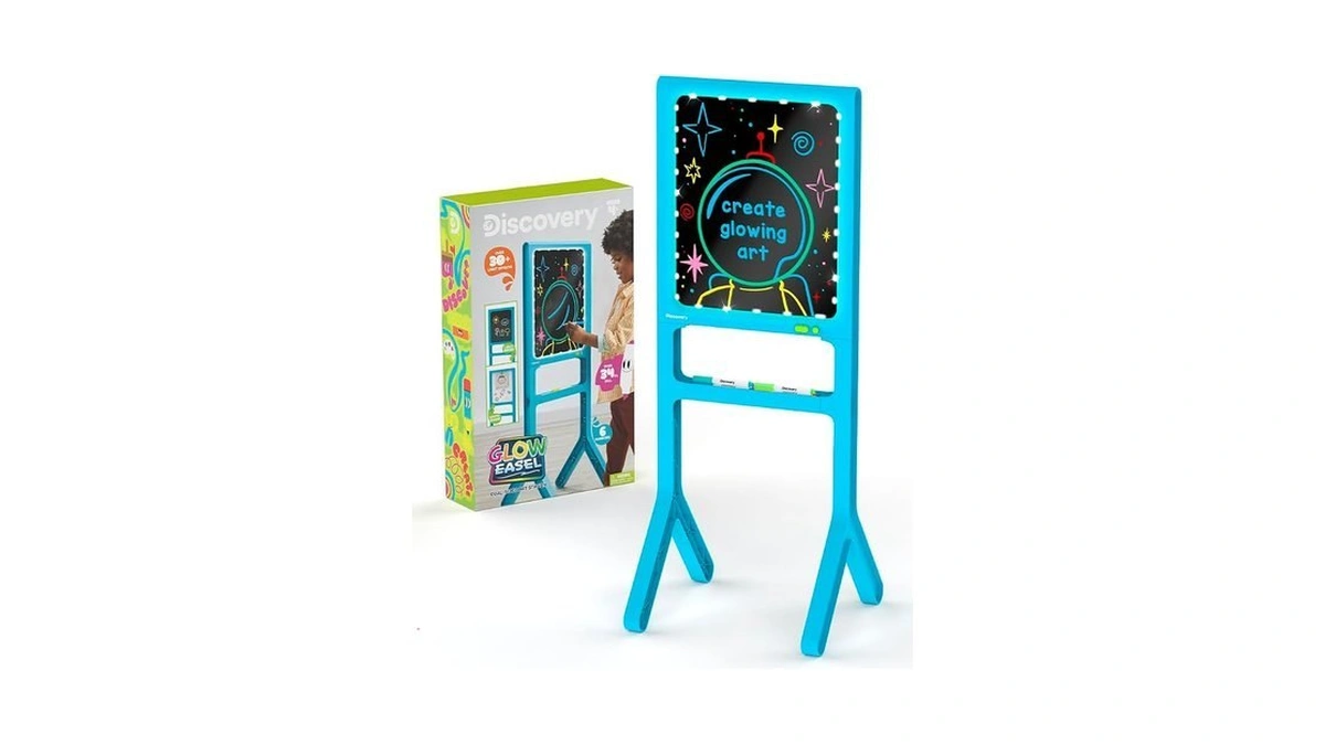 Discovery™ Glow Easel Dual-sided Art Station – 34” Floor Standing
