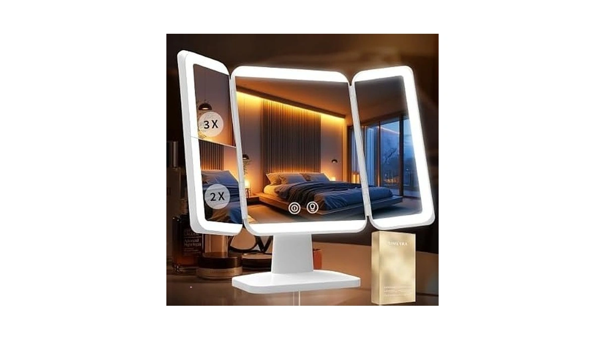 Simetra 15.6'' Rechargeable Makeup Mirror With Lights, 156 Led Magnification