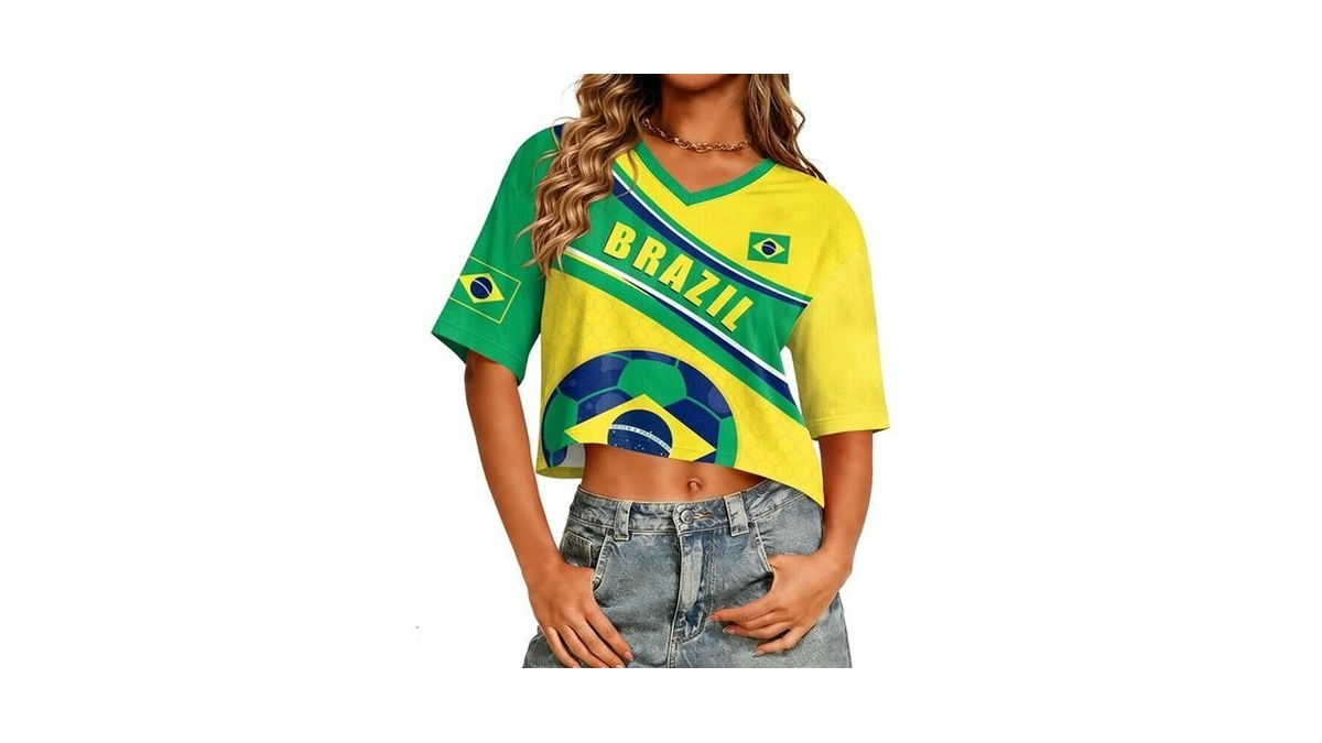Pickid Soccer Cup 2026 Shirts For Women Brazil Jersey Soccer