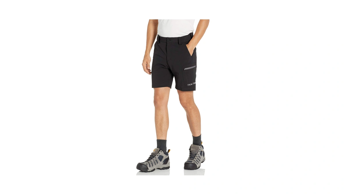 Huk Next Level 7" Short | Quick-drying Performance Shorts, Black,