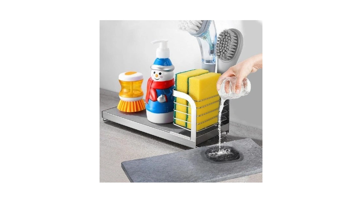 Aidili Wipe-free Sink Organizer With Drying Stone, Instant Dry Sink