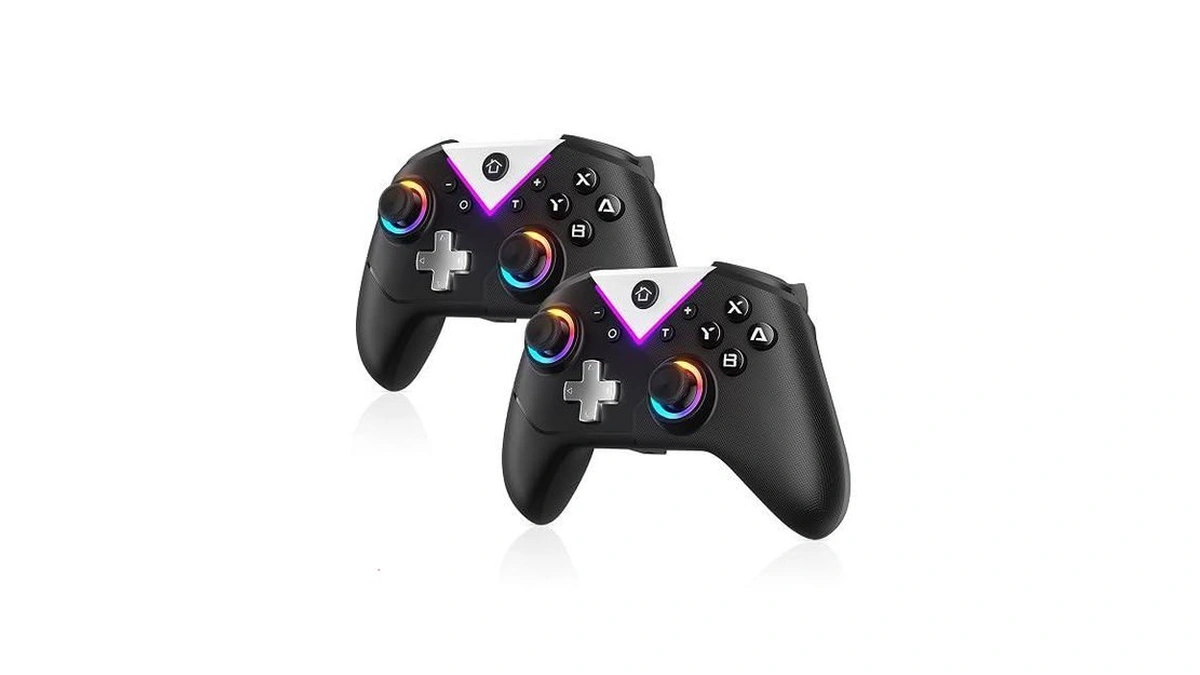 Dinosoo 2-pack Rgb Wireless Controller For Nintendo Switch 2/1 Lite/oled,