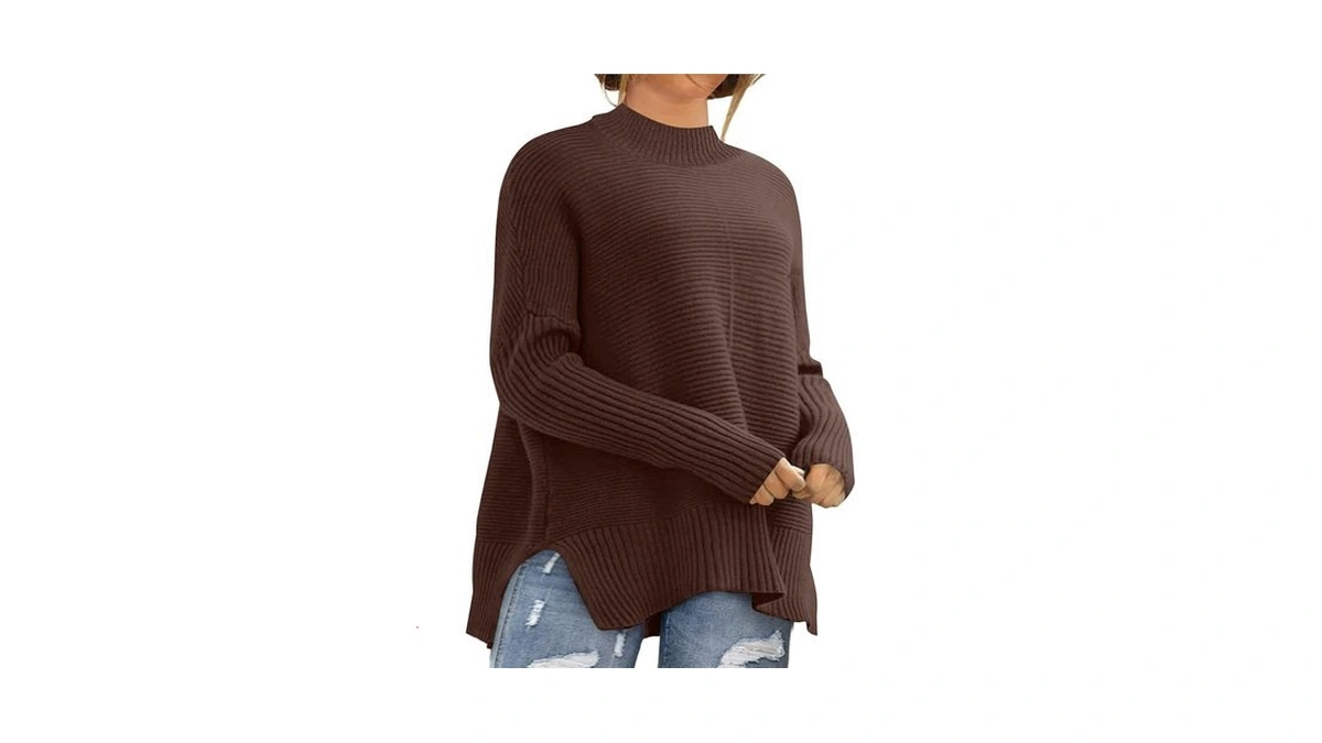 Eytino Womens Plus Size Long Sleeve Crew Neck Cozy Knit