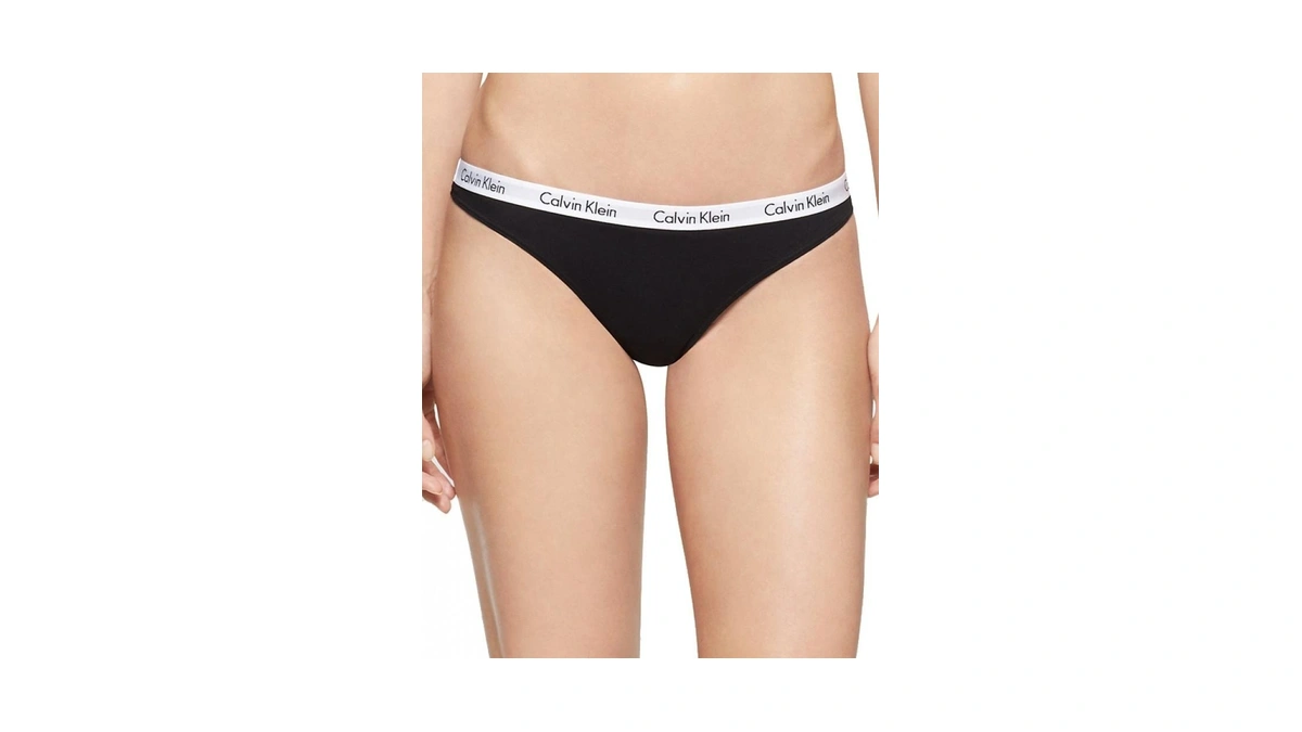 Calvin Klein Women's 3 Pack Carousel Thong Panty, Black/white/grey Heather,