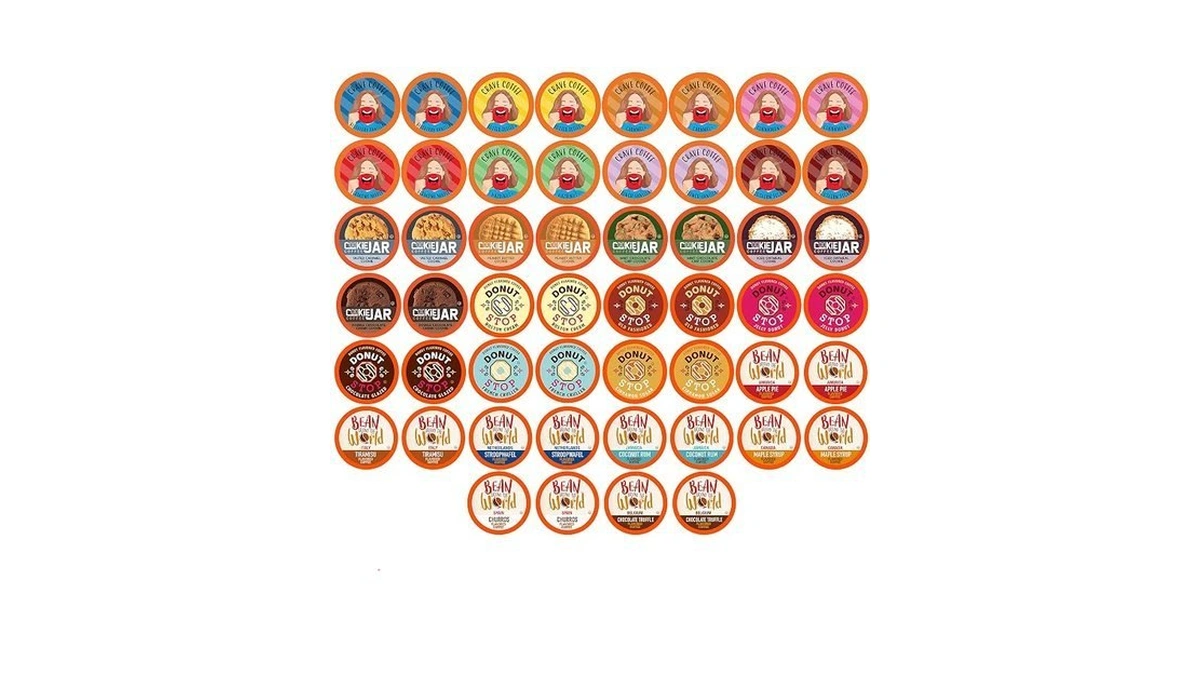 Coffee Pod Variety Packs Flavored Sampler, Assorted, Compatible With 2.0