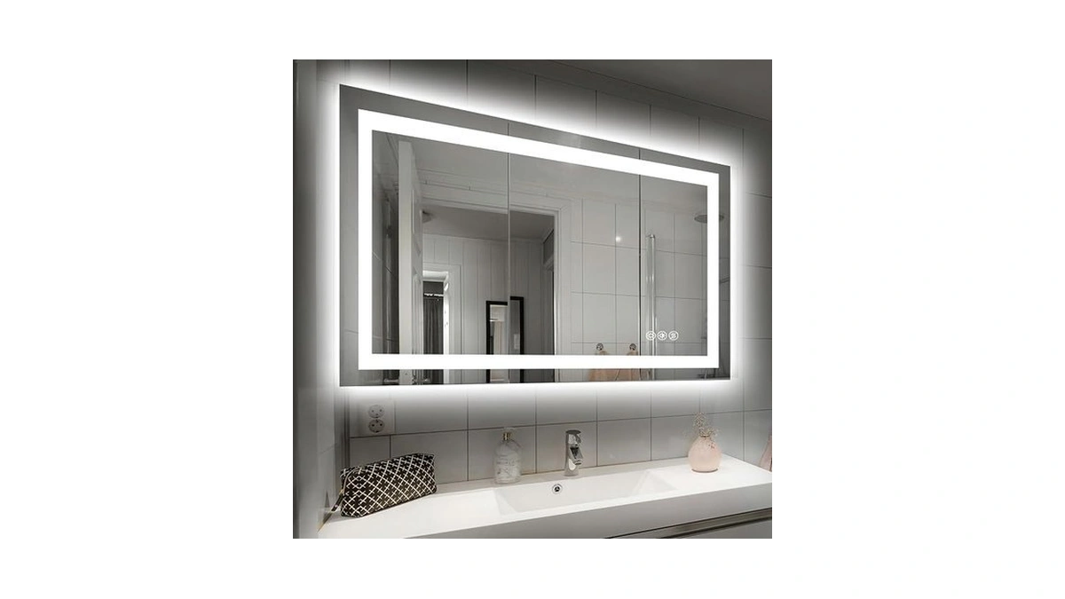 Hivone 40"x32" Led Bathroom Mirror With Lights, Anti-fog, Dimmable, Backlit