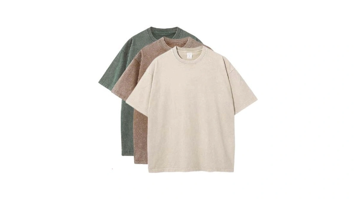 3 Pcs Men's Oversized Cotton Summer T-shirts - Vintage Baggy