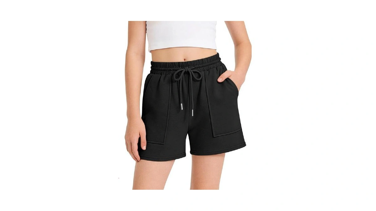Booph Girls Shorts Summer Elastic Casual Running Shorts With Double