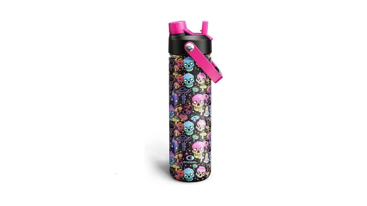 Encool Insulated Water Bottle With Straw Stainless Steel Water Bottle,