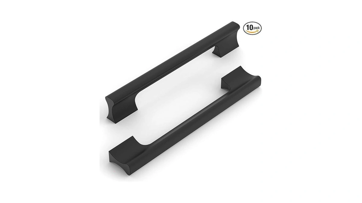 Knoklock 10 Pack 6.3 Inch(160mm) Kitchen Cabinet Handles Matte Black