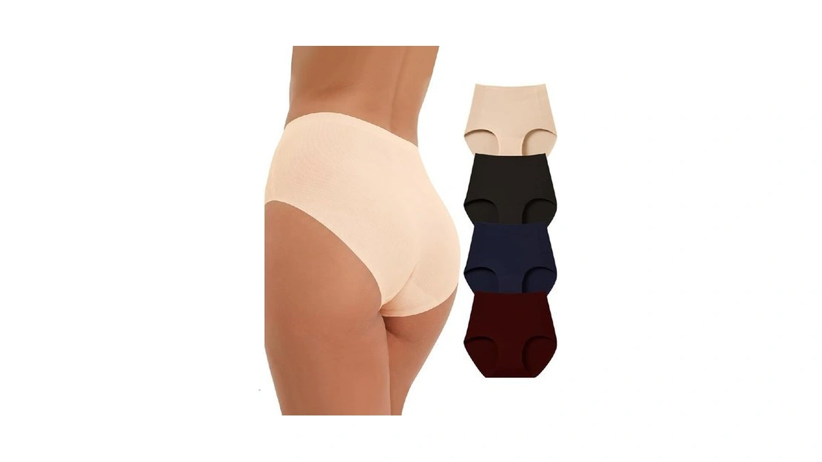 Easybunny Women's Stripe High Waisted Underwear Cotton Crotch,seamless Soft Stretch
