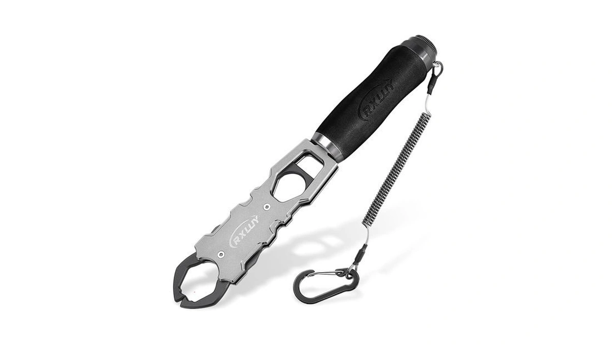 Rxluy 11.5" Fish Lip Gripper With Scale, Max 40lbs Scale,