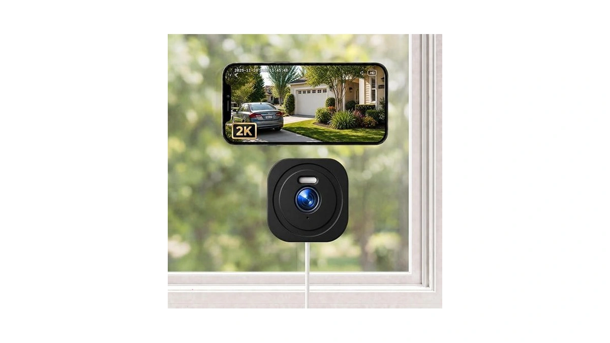 Cluzine 4mp 2k Window Camera, No Glare Thru-glass Full-color Night