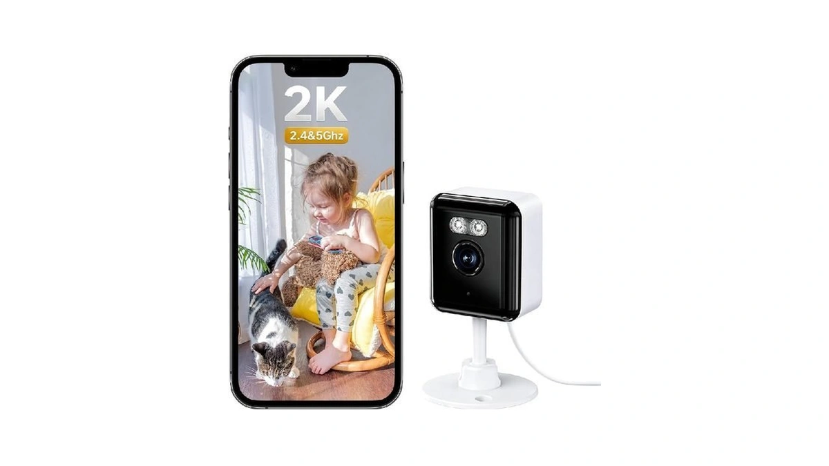 Poleeye Indoor Camera For Home Security, 2k 3mp Pet Camera,