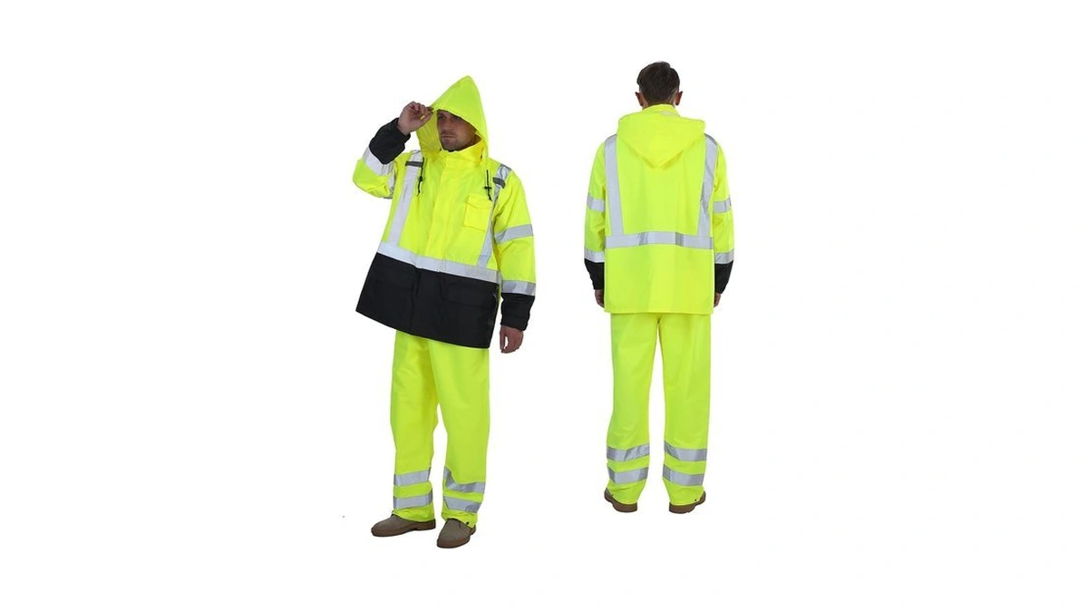 Sesafety Hi Vis Rain Jacket, Rain Suits For Men Waterproof