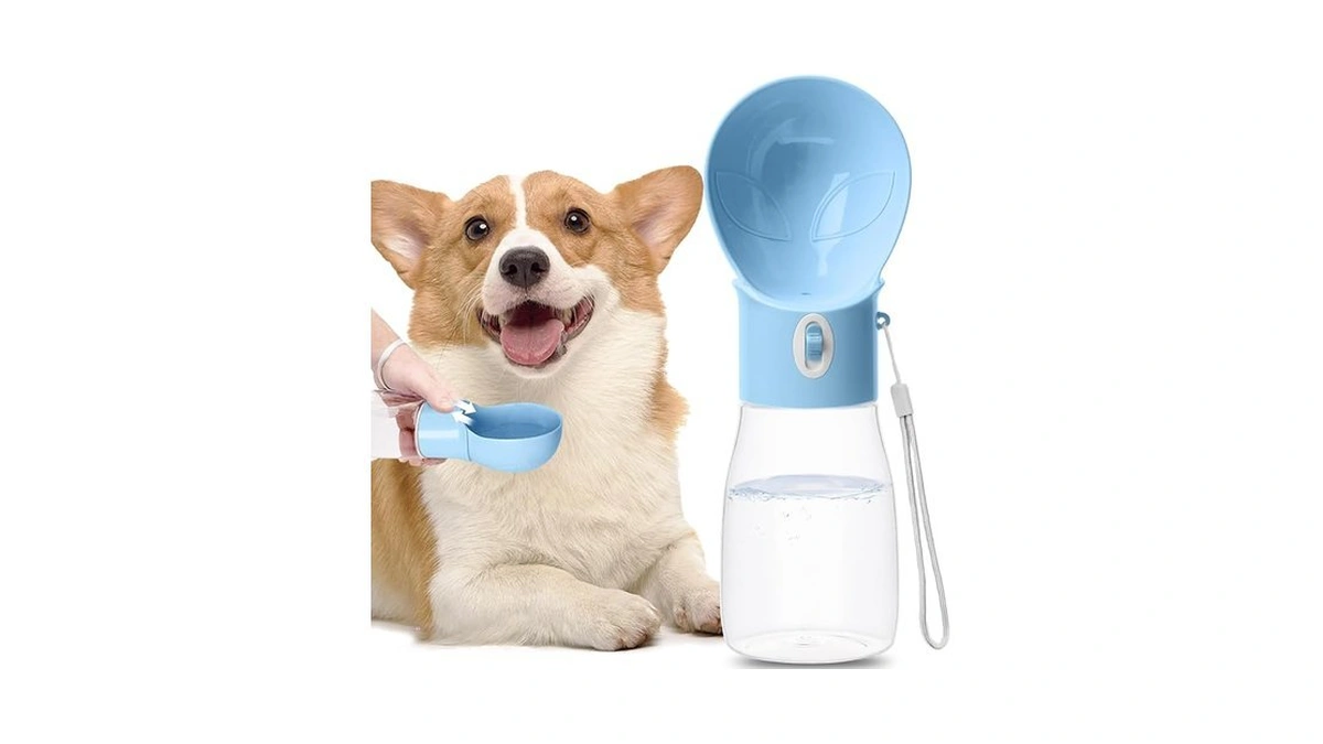 Dog Water Bottle, Widen Sink Portable Dogs Water Dispenser, Blue,