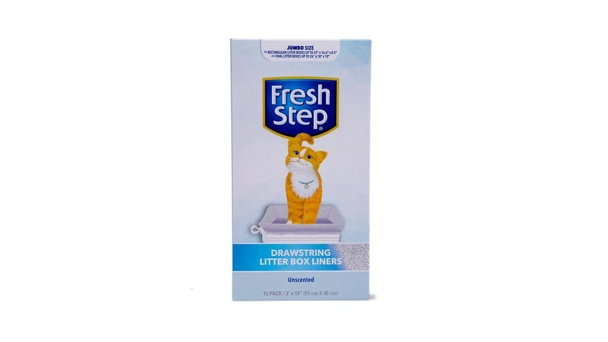 Fresh Step Jumbo Drawstring Cat Litter Box Liners X-large Oval