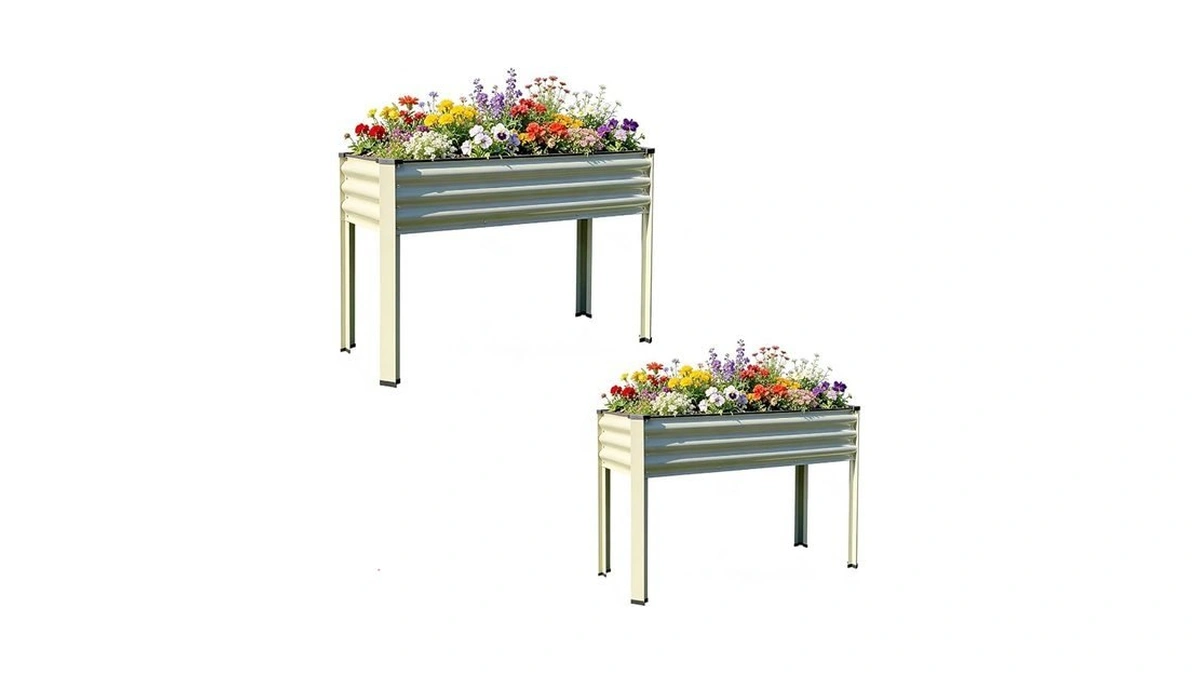 48 X 18 X 31 Inch 2 Pack Galvanized Raised