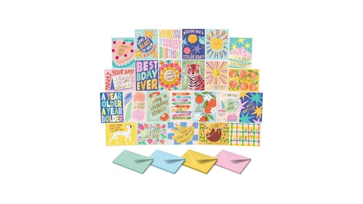 Sweetzer & Orange Happy Birthday Cards With Envelopes & Assortment